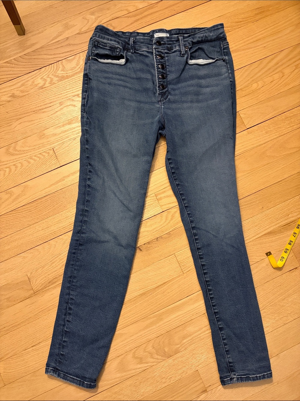 Good American button fly jeans